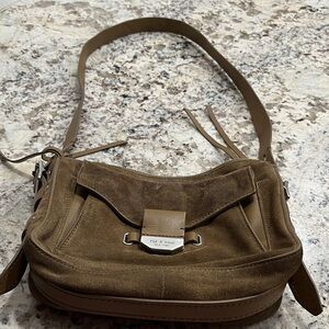 Brown Suede Shoulder Bag